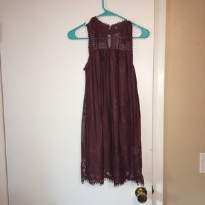 Gorgeous lace dress in dusty rose color